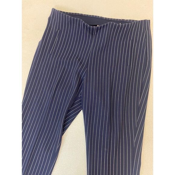Chico's So Slimming Petite Juliet Pinstriped Straight-Leg Pants 3P XL Petite - Picture 5 of 6